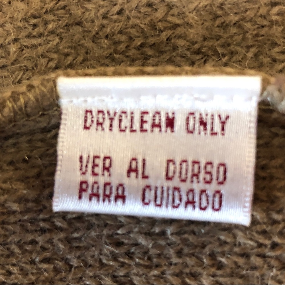 Classic Wool Cardigan WORTHINGTON Button Front Collared Sweater Tan (Large) - Picture 6 of 17
